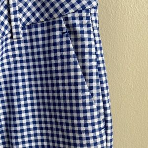 Liverpool Jeans Company Blue Gingham Ankle Pants